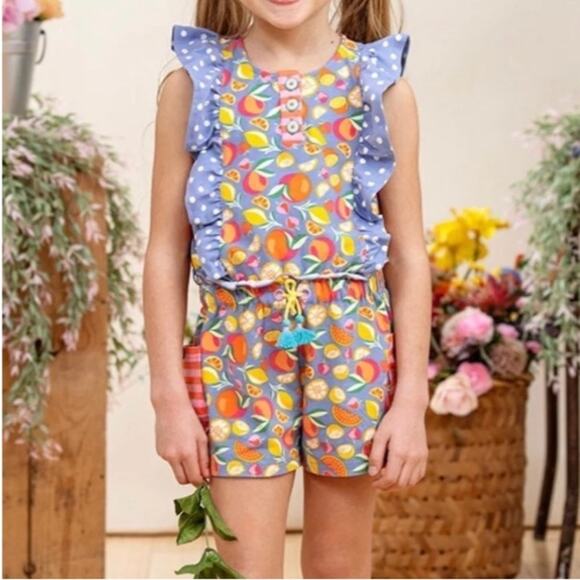 Matilda Jane Girl's Tutti Fruity Fruits Romper Size 2 - Picture 2 of 8